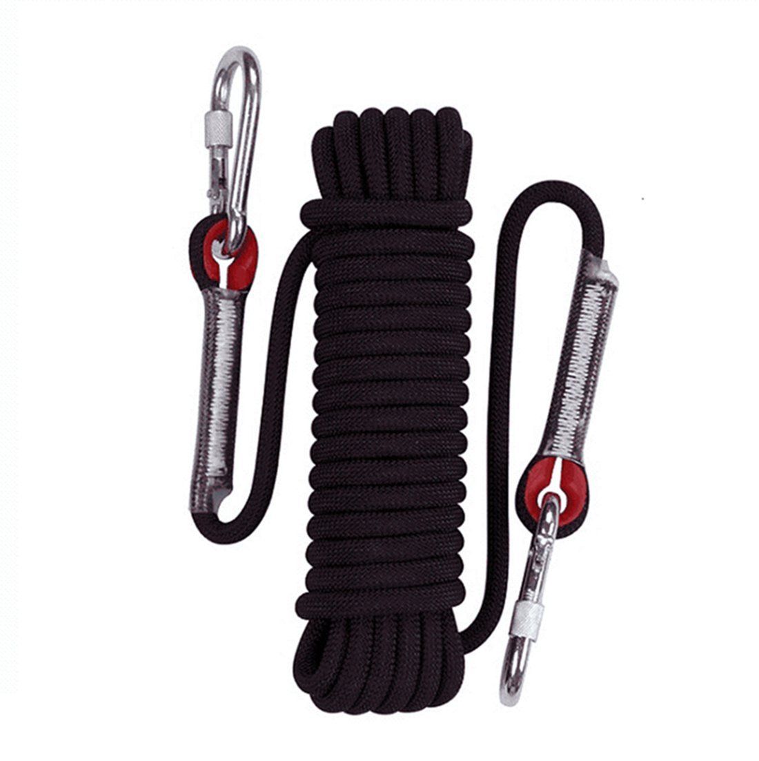 多目的ロープ 太さ 10 mm 長さ 20 m 50 耐荷重1000㎏ 収納袋セット アウトドア キャンプ 防災 ブラック