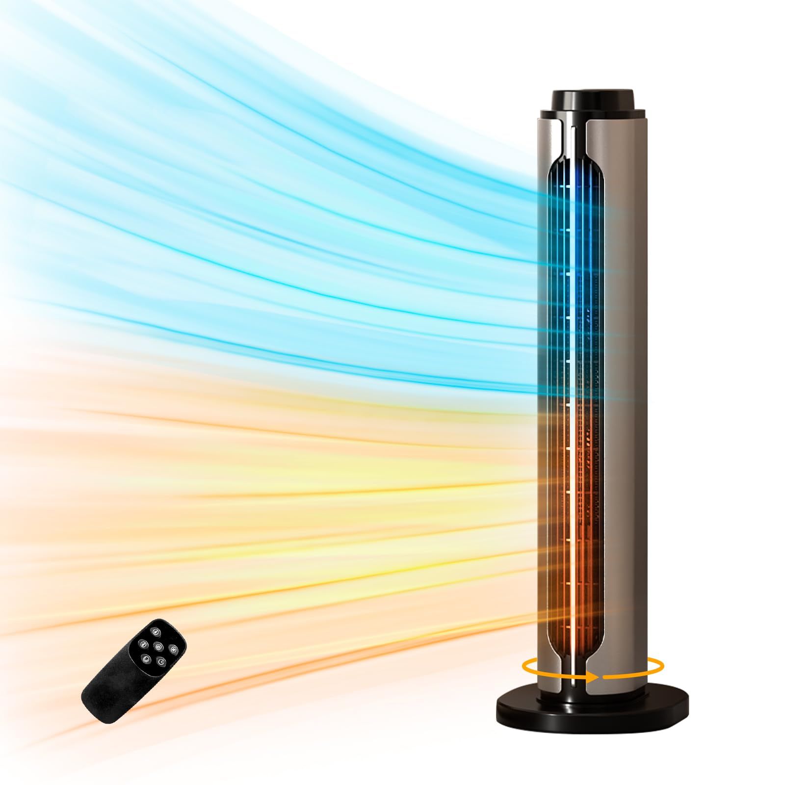 sumiren セラミックヒーター 電気ストーブ ECO省エネ ヒーター 暖房器具 2 s速暖 冷暖兼用 小型 DC 100°自動首振り キャリーハンドル 静音 8-15畳 電気ファンヒーター 1200 W|800 w|8 w 恒温 転倒自動OFF 過