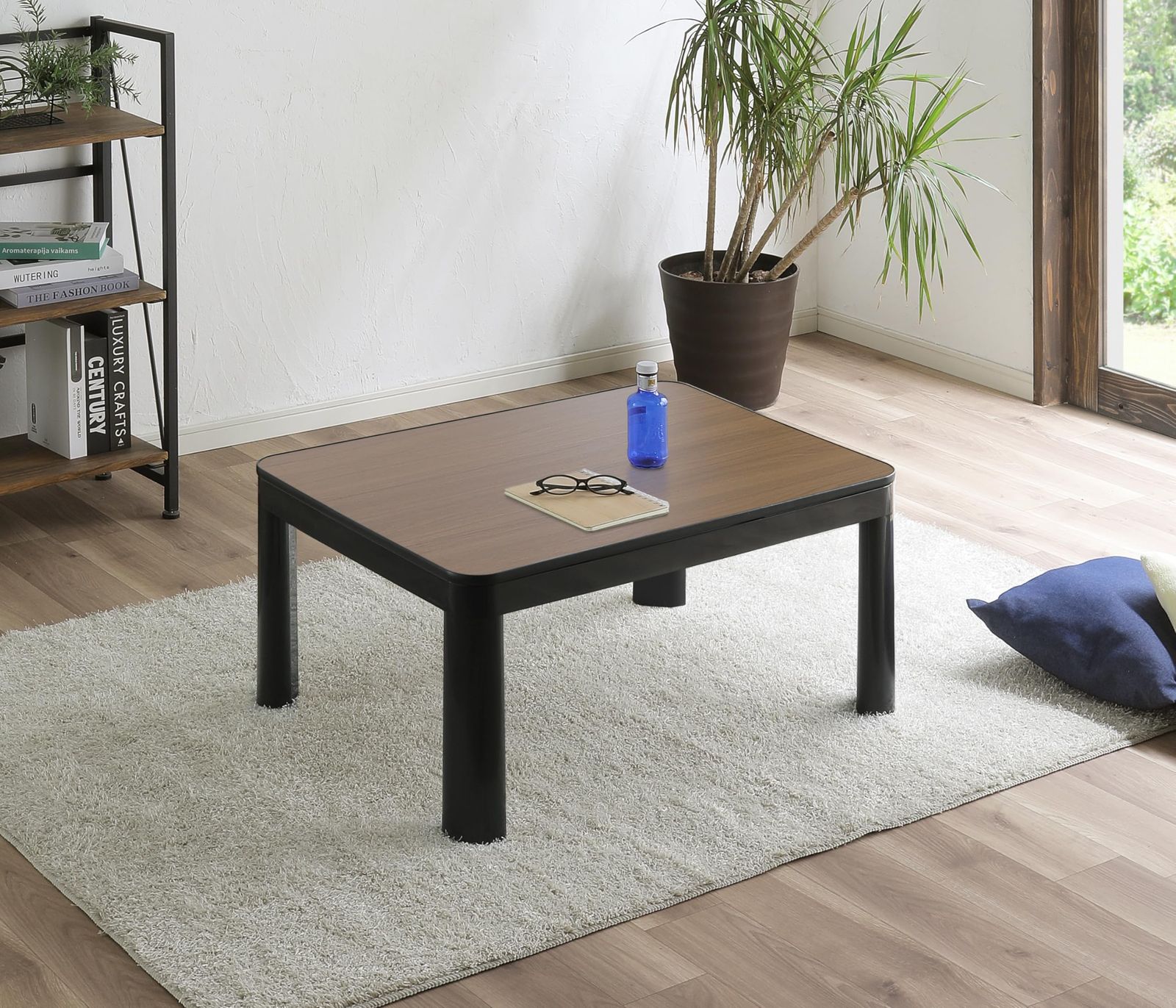 リバーシブル天板 カジュアルこたつ テーブル本体 100万台以上販売実績 布団なし 天板 ブラック×木目アーバン