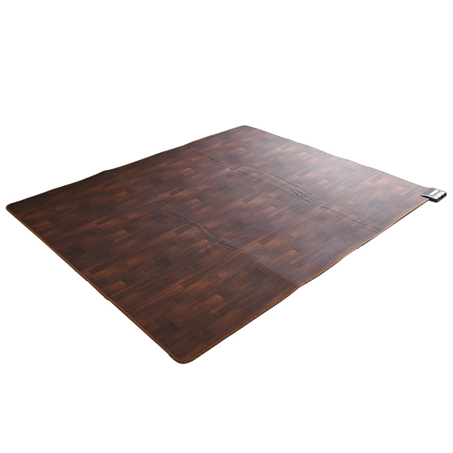 山善 ホットカーペット フローリング調 電気カーペット 3畳 195 cm×235 cm 防水加工 暖房面切替 温度調節5段階 ダニ対策機能 6時間オートオフタイマー アジアンウォルナット YZC-309 FL AWN