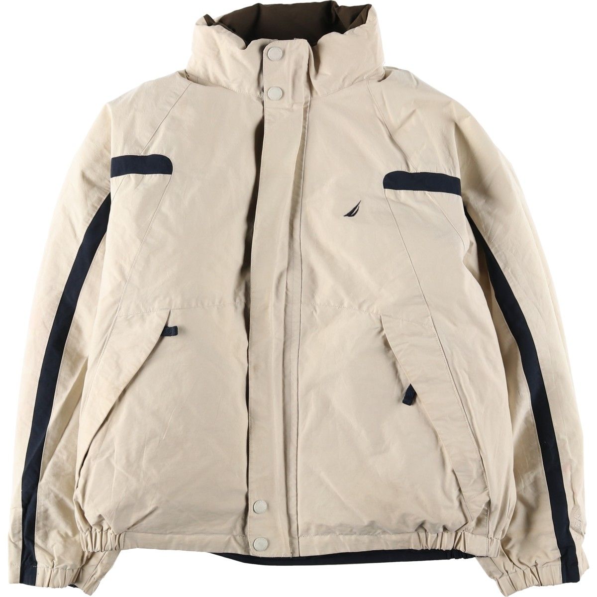 古着 ノーティカ NAUTICA リバーシブル ダウンジャケット メンズL相当|eaa 598955