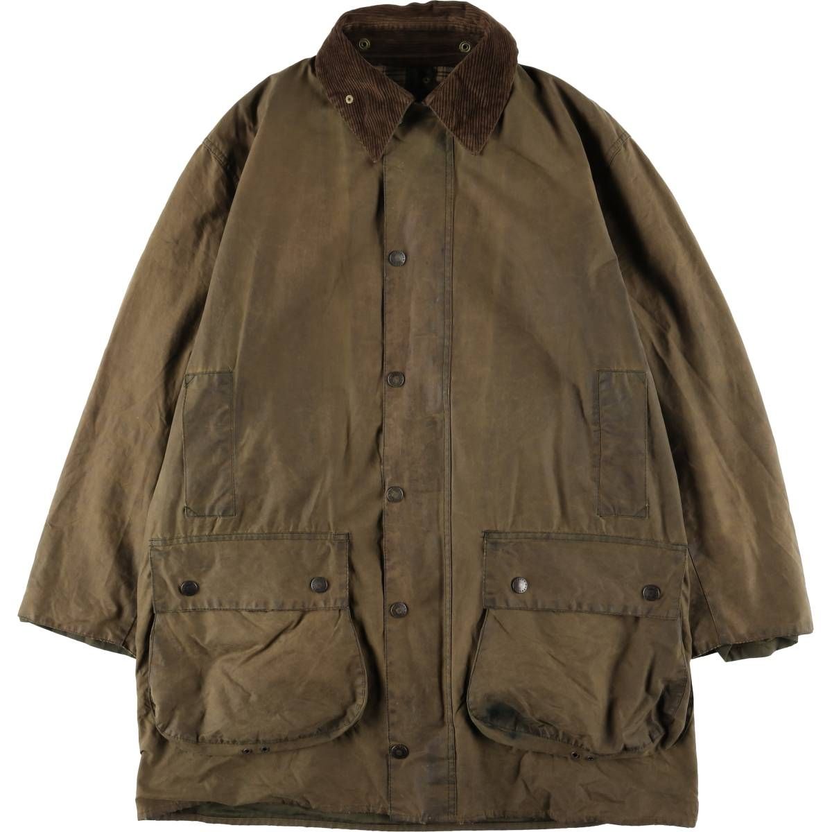 古着 90年代 バブアー Barbour BORDER 旧3ワラント ボーダー ワックス