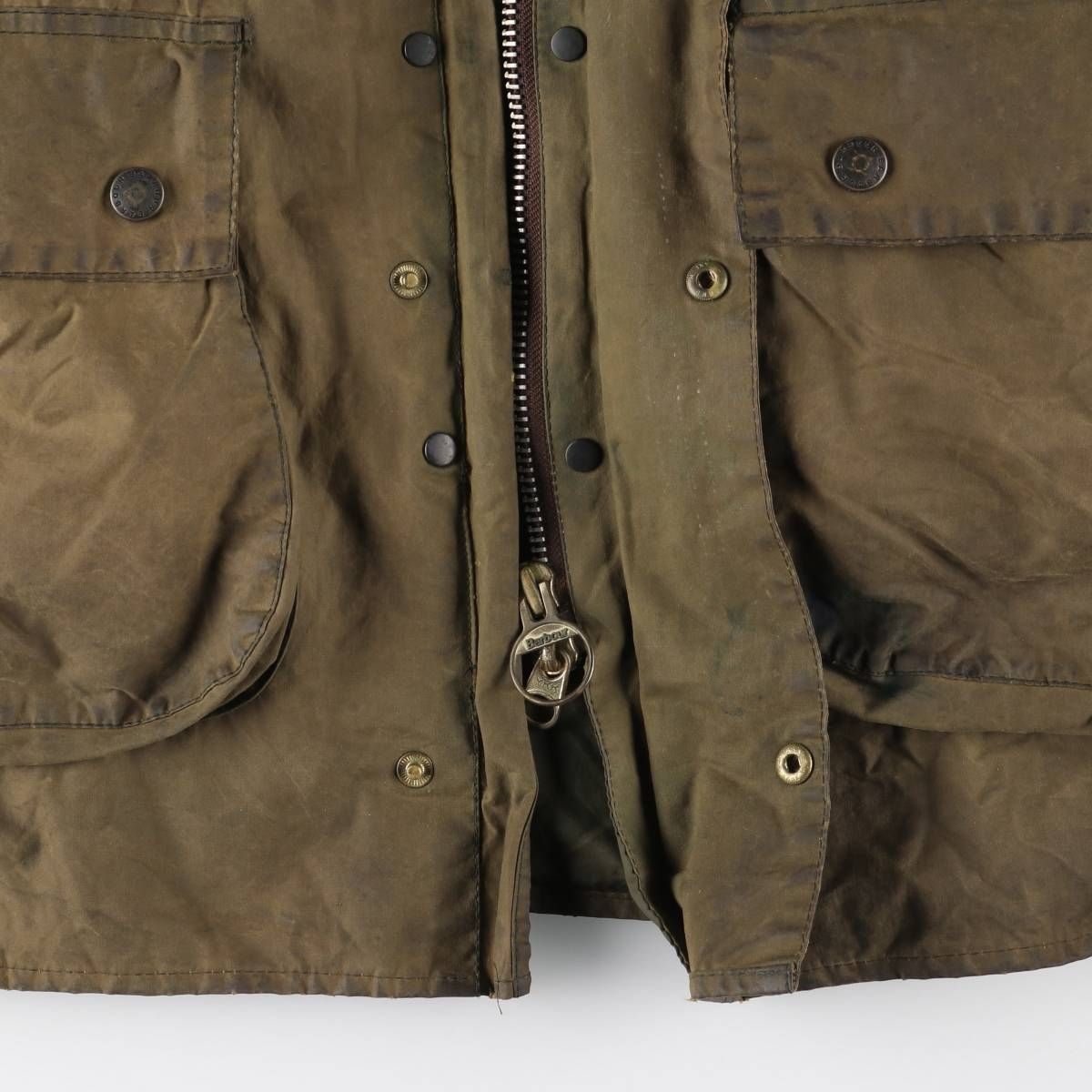 古着 90年代 バブアー Barbour BORDER 旧3ワラント ボーダー ワックス 