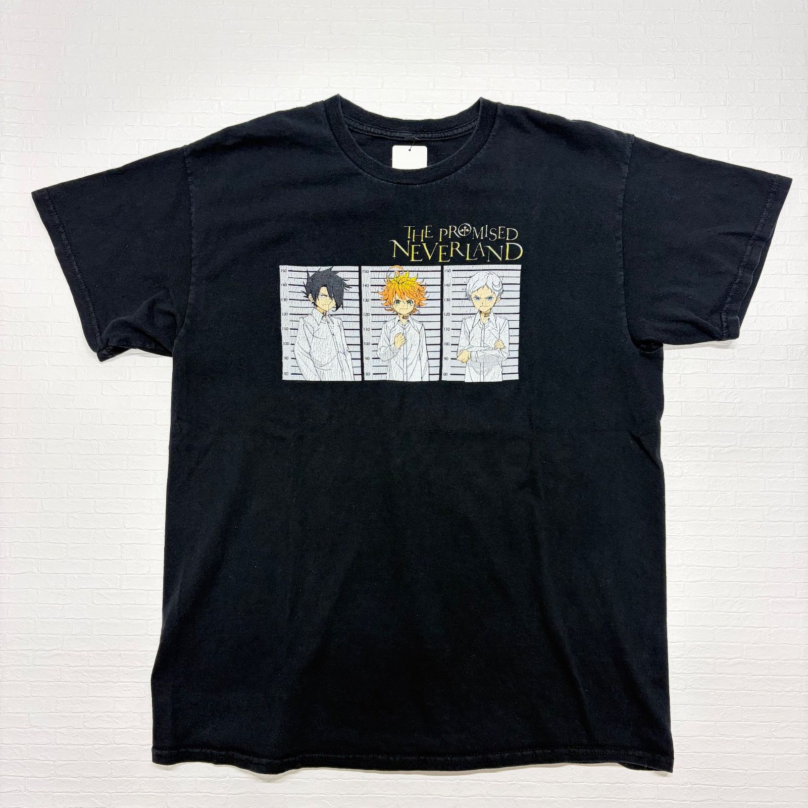 約束のネバーランド Tシャツ 半袖 黒 L エマ ノーマン レイ アニメ 