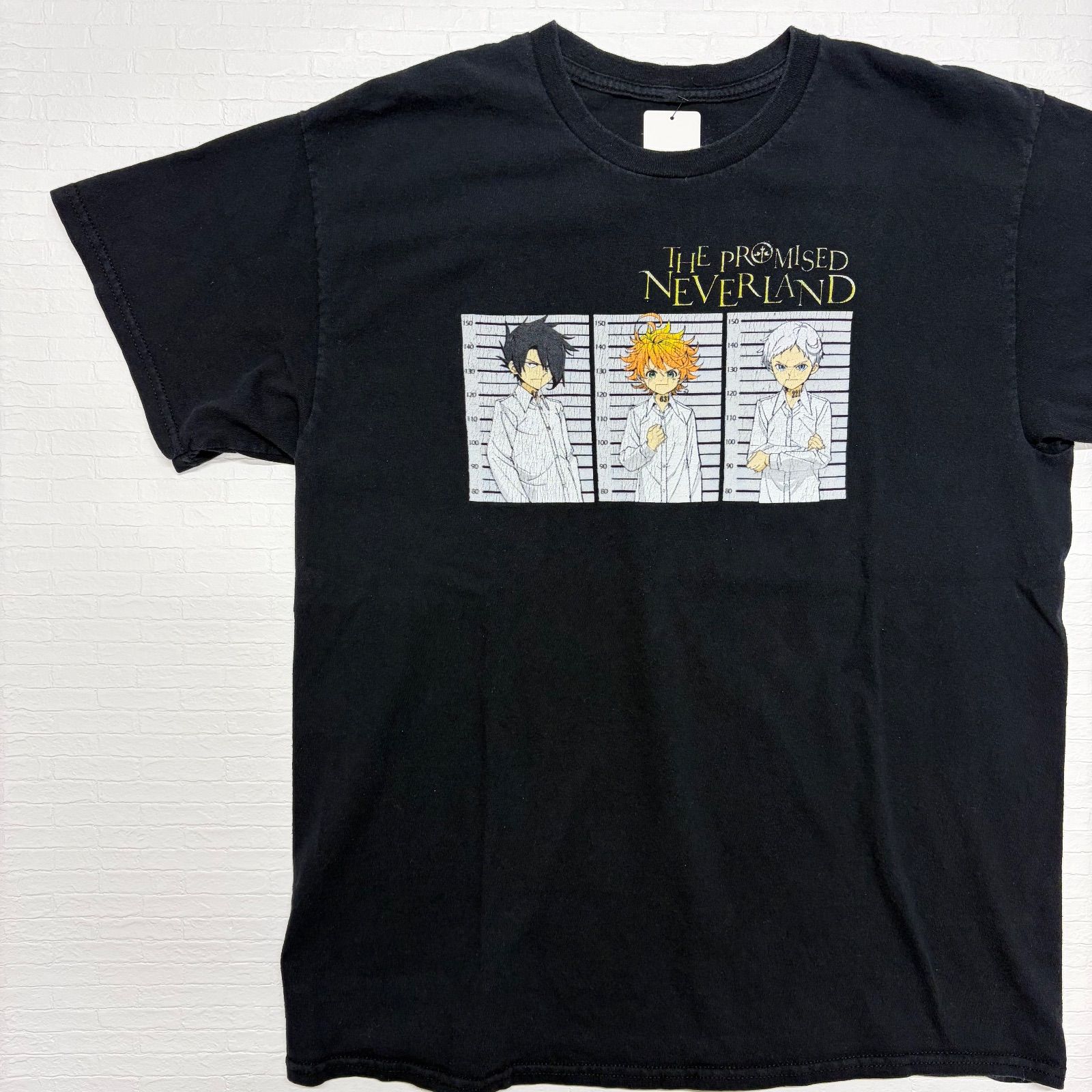 約束のネバーランド Tシャツ 半袖 黒 L エマ ノーマン レイ アニメ 
