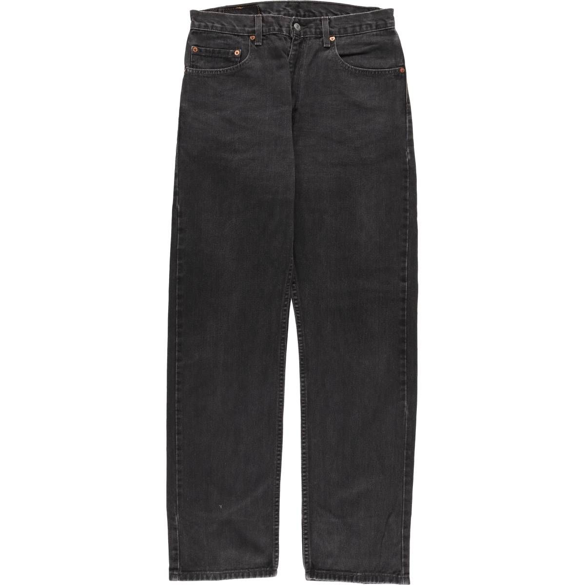 古着 00年代 リーバイス Levi s 505 REGULAR FIT ブラックデニム テーパードデニムパンツ メンズw 32相当|eaa 419427