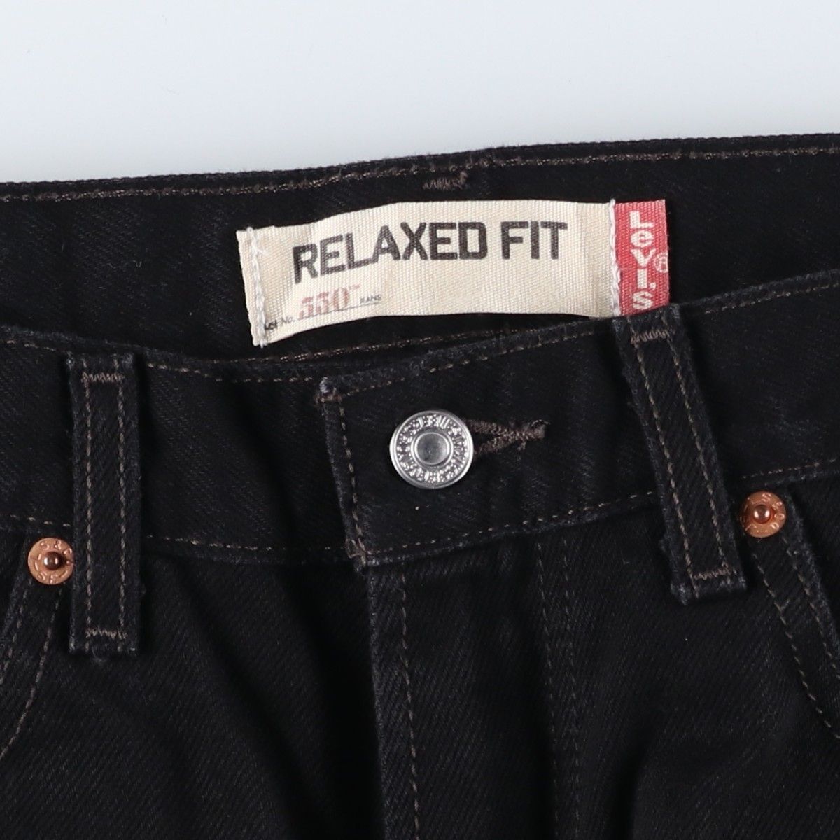 古着 00年代 リーバイス Levi's 550 RELAXED FIT ブラックデニム