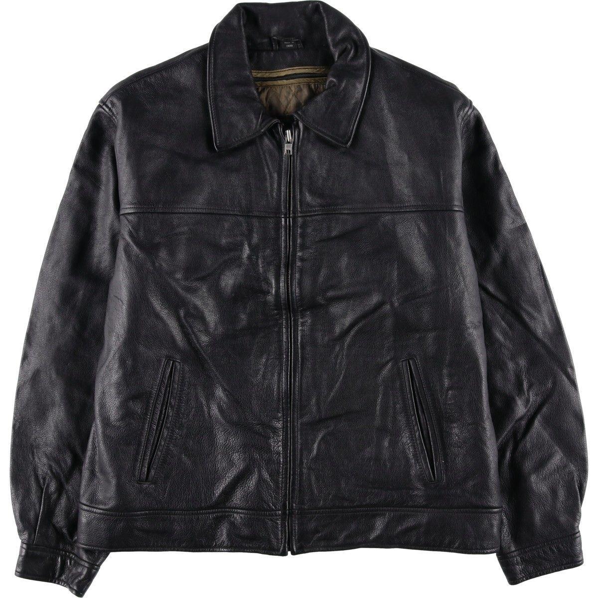 古着 90年代~ LEATHER LIMITED スイングトップタイプ 中綿入り レザーブルゾン メンズL相当 ヴィンテージ|eaa 559057