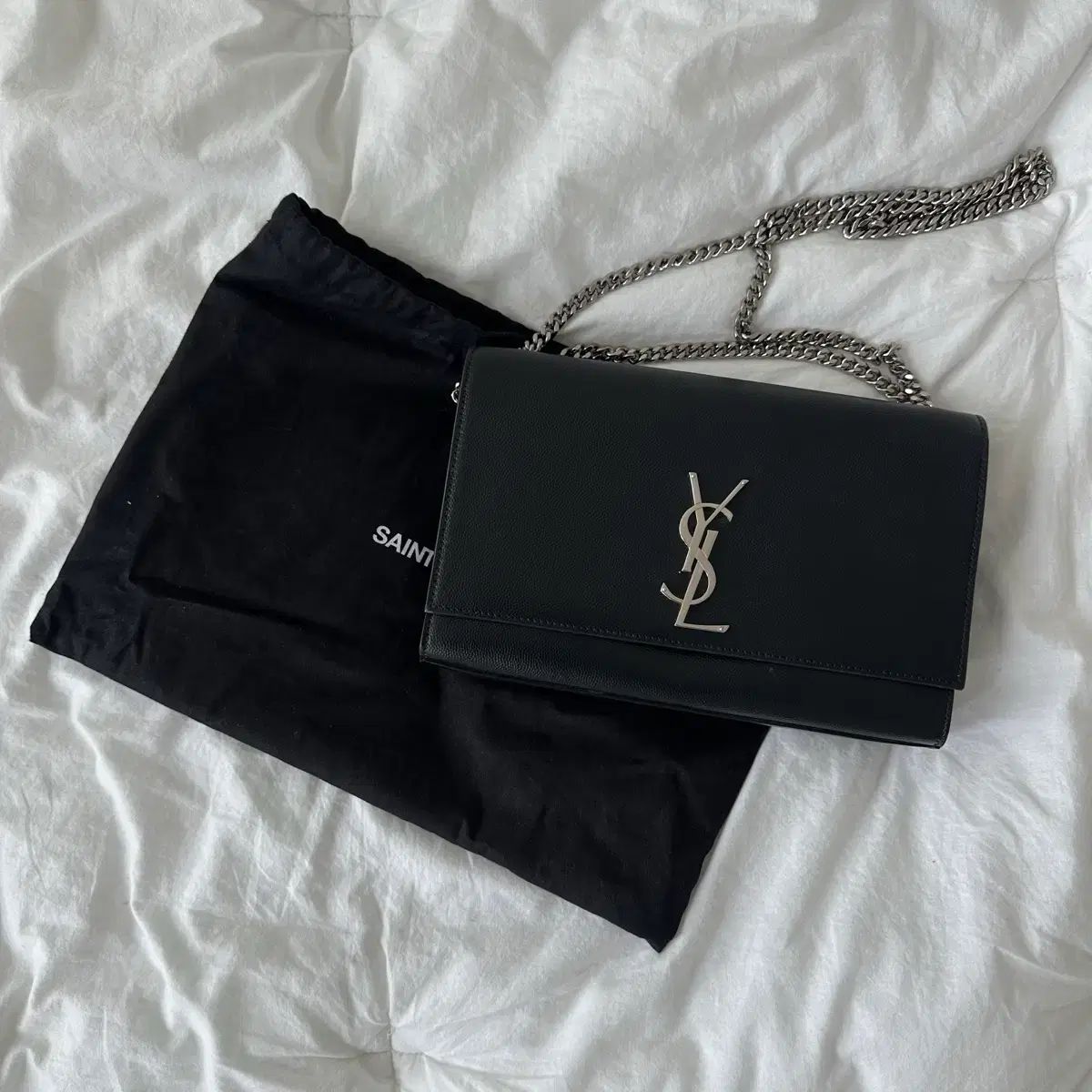 サンローラン ケイトバッグ シルバー ミディアム