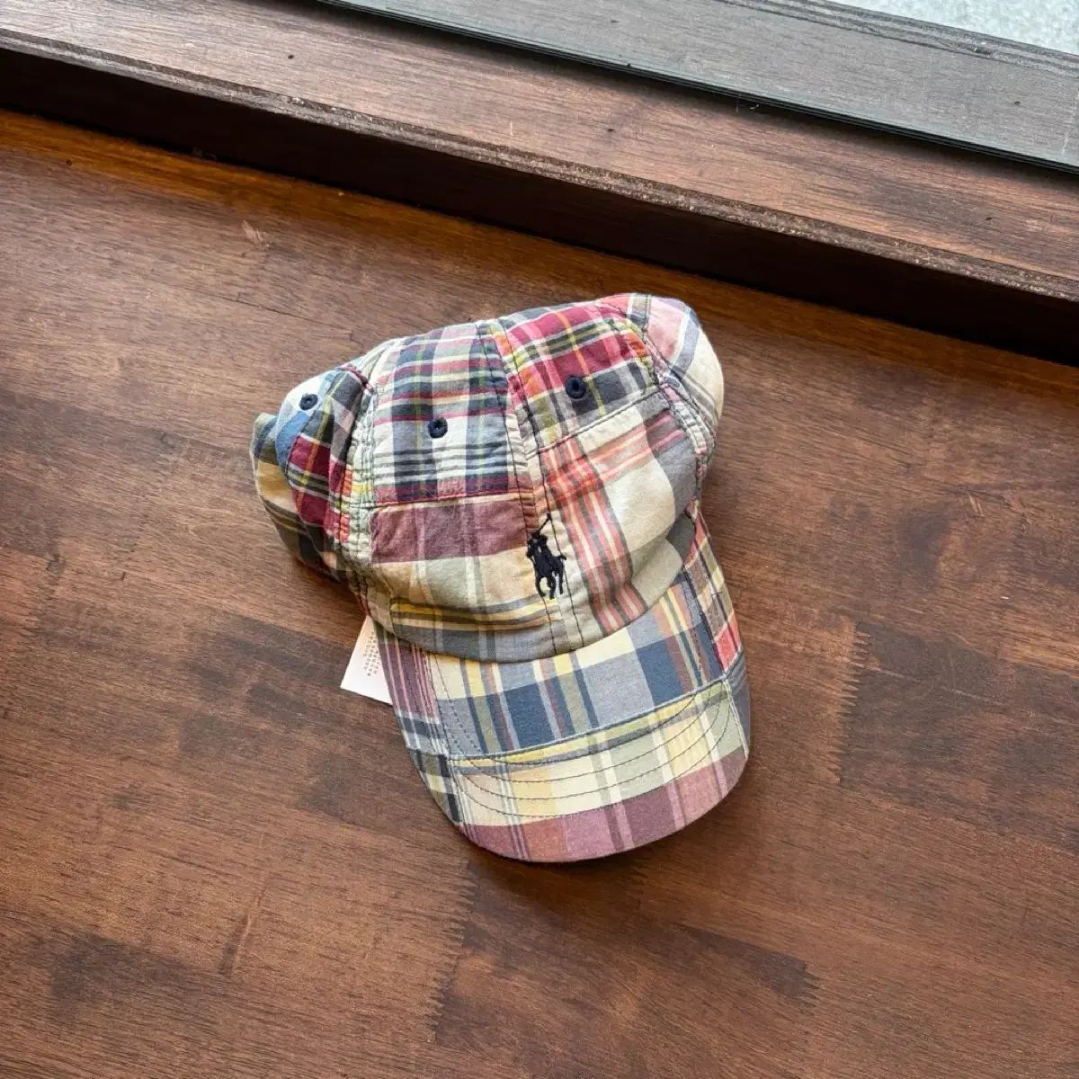 15797 - ポロラルフローレン パッチワーク マドラスチェック ベースボールキャップ