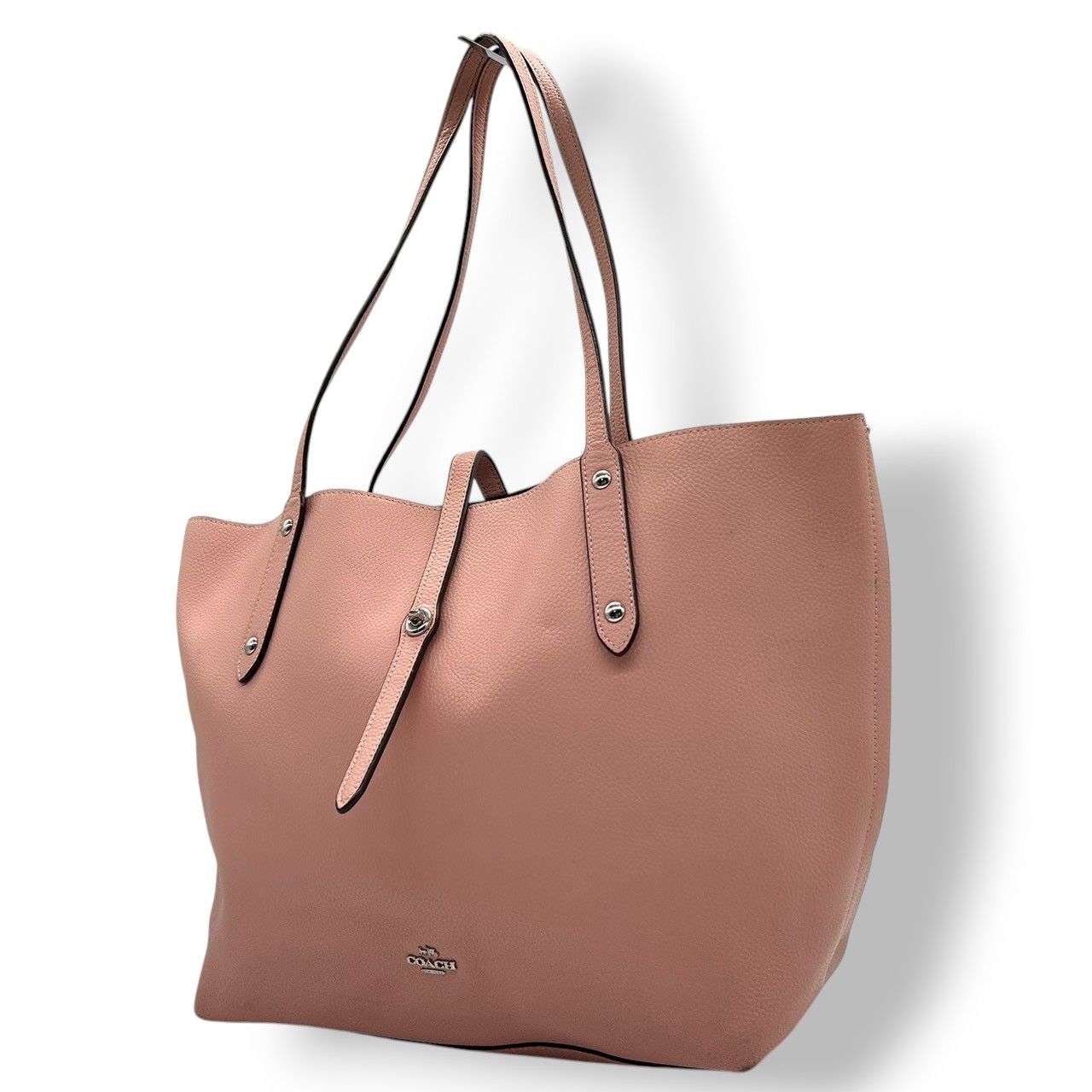 コーチ COACH マーケット トート 58849 トートバッグ ハンドバッグ ショルダーバッグ A 4収納可 肩掛け ワンショルダー 大容量 自立可 ターンロック ペブルドレザー 本革 ピンク くすみピンク 通勤 通学 オフィス レディース 鞄 カバン U 9