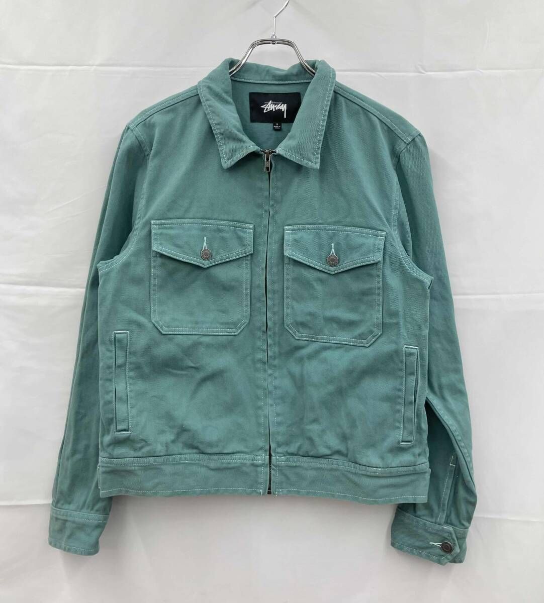 STUSSY ステューシー ジップジャケット 綿 S グリーン 通年