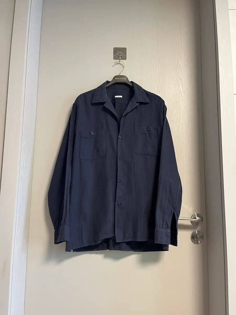 3 コモリ コットンネル シャツ ネイビー