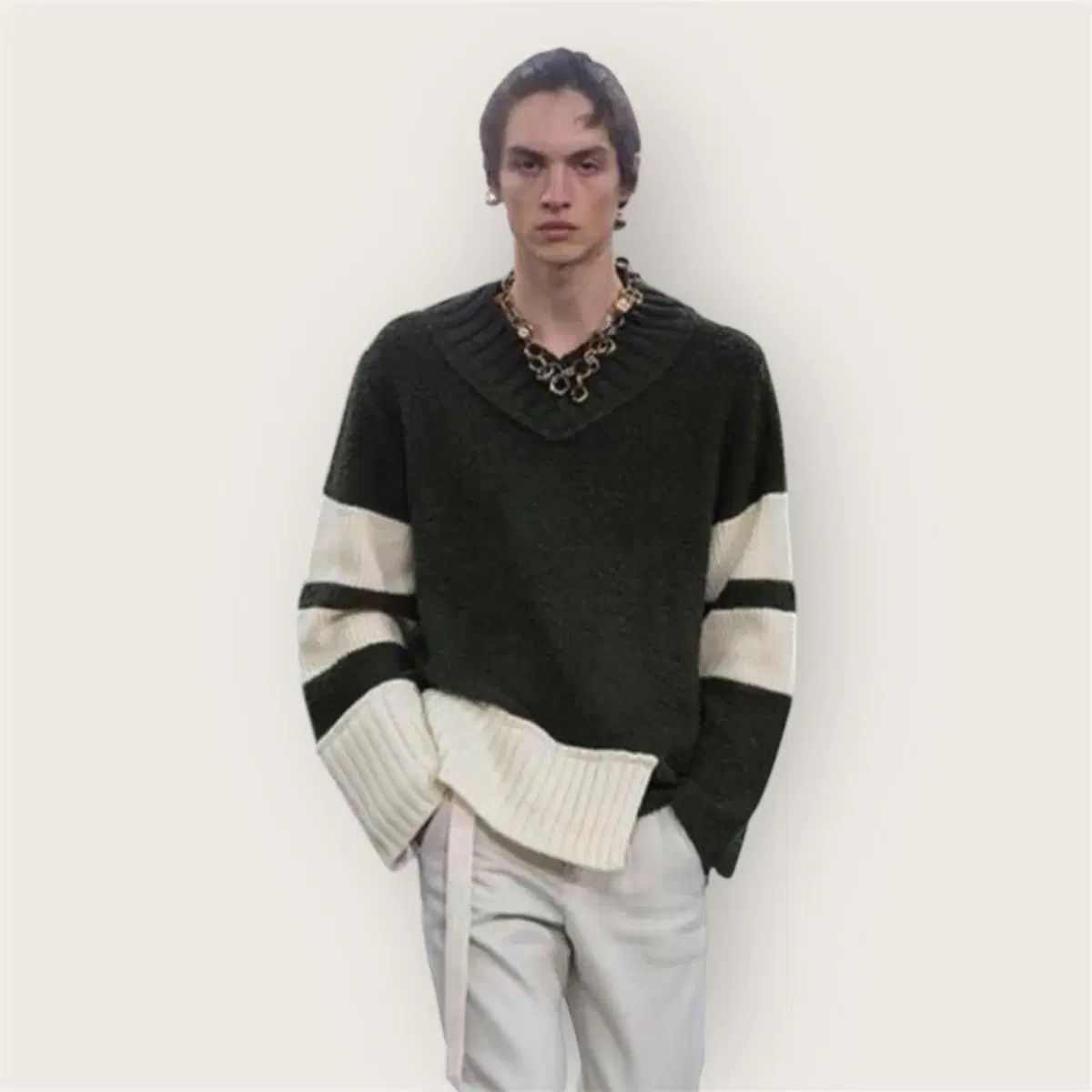 2/ SACAI サカイ プルオーバー Vネック ウールニット - メルカリ