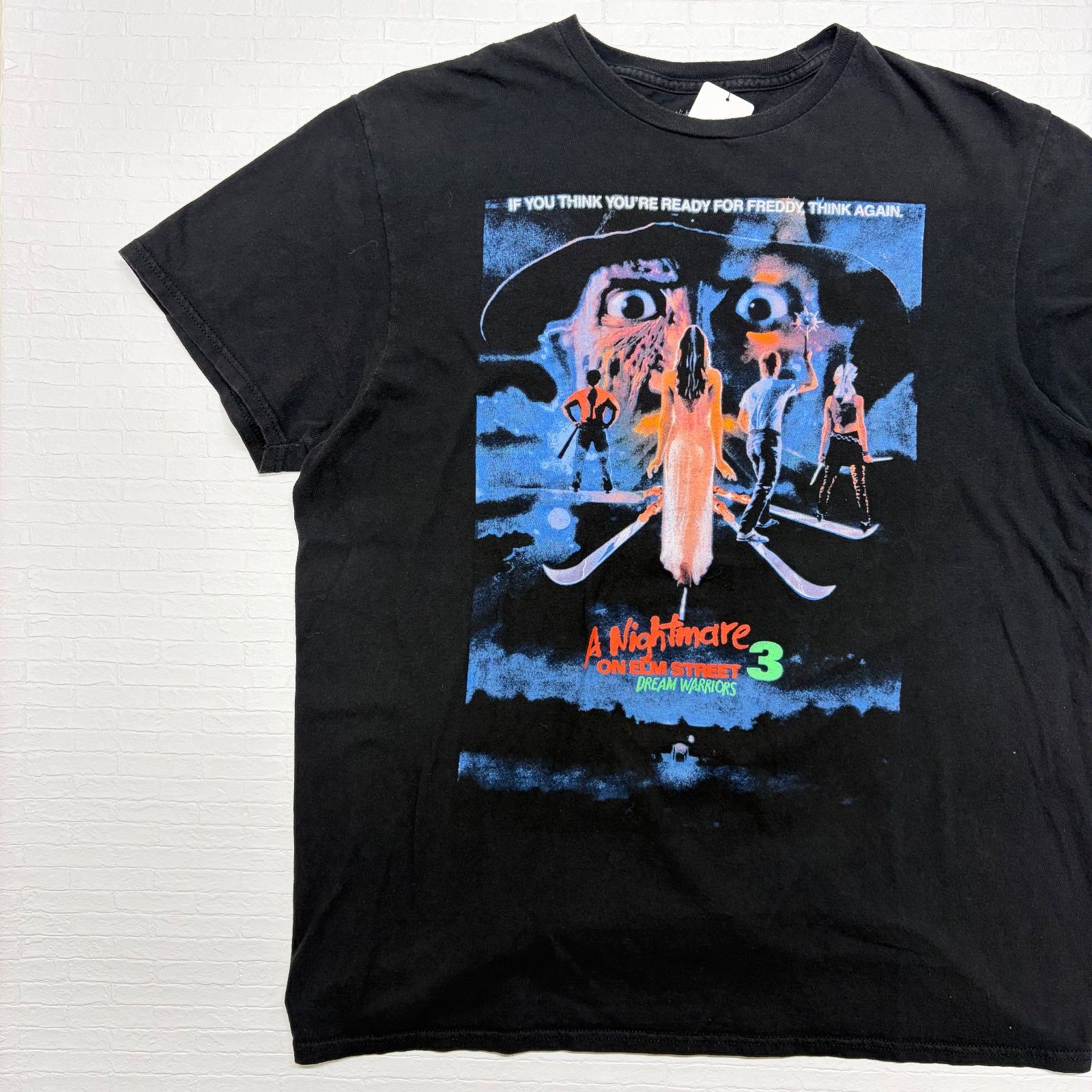 エルム街の悪夢3 惨劇の館 Tシャツ 黒 L フレディ クルーガー ホラー