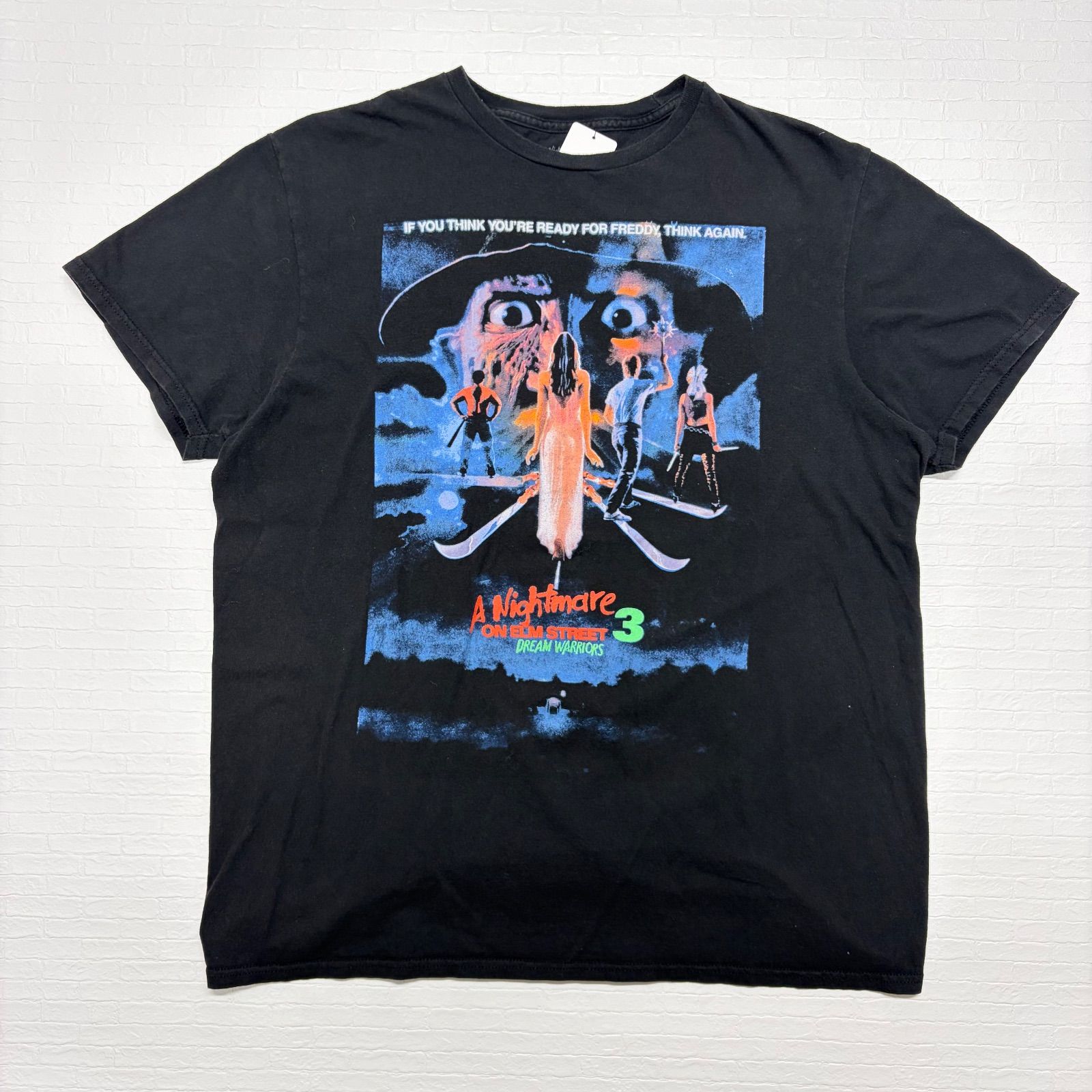 エルム街の悪夢3 惨劇の館 Tシャツ 黒 L フレディ クルーガー ホラー 