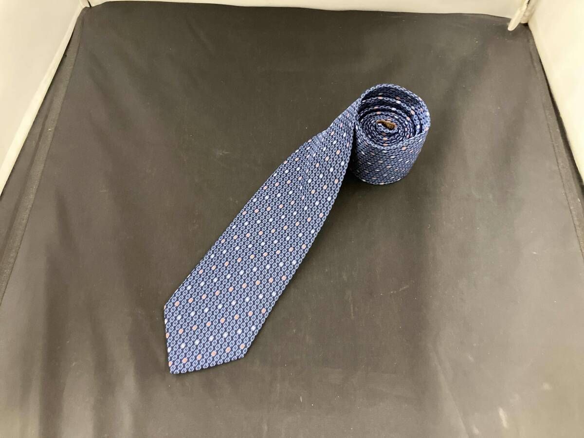 HERMES エルメス Light Chain Tie／656195T 小物 ネクタイ ブルー系総