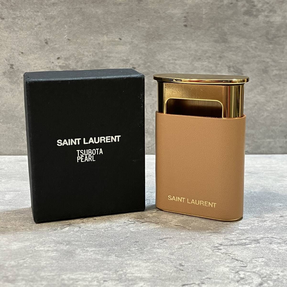 SAINT LAURENT MADE IN JAPAN LEATHER ASH TRAY 携帯 灰皿 サンローラン