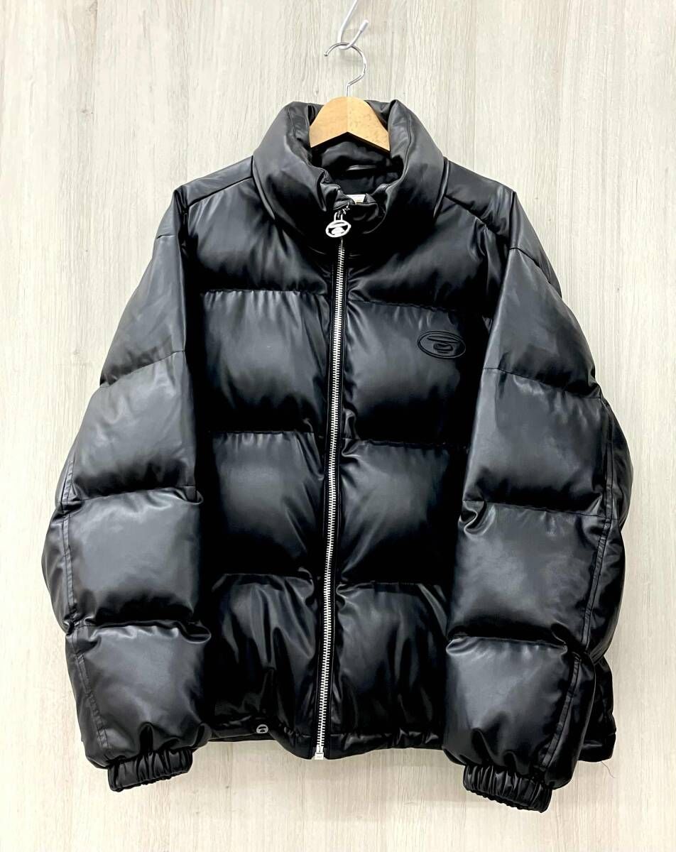 A BATHING APE|アベイシングエイプ|ダウンジャケット|AAPE DOWN JACKET| |ブラック|Lサイズ