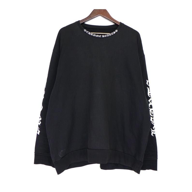 クロムハーツ CHROME HEARTS SWTSHRT PLVR ネック アーム ロゴ スウェット クルーネック トレーナー 47022
