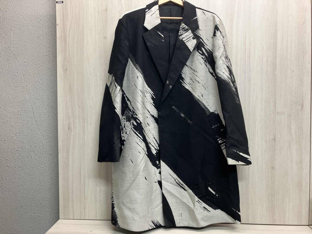 ISSEY MIYAKE イッセイ ミヤケ テーラードコート | ろうけつ染め サイズ 2 |ブラック ホワイト 一つ穴ボタン 状態込み
