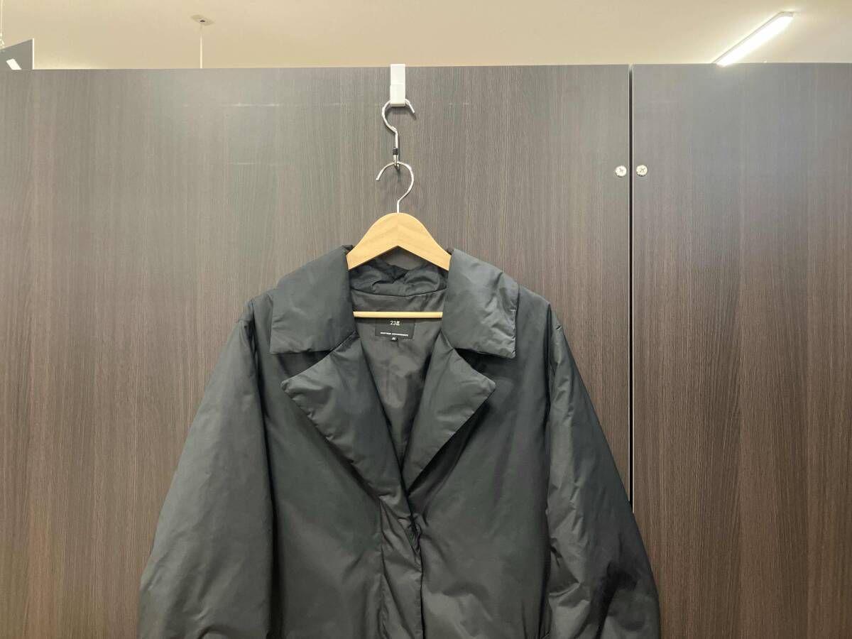 23区ステッチレスダウンコート ブラック