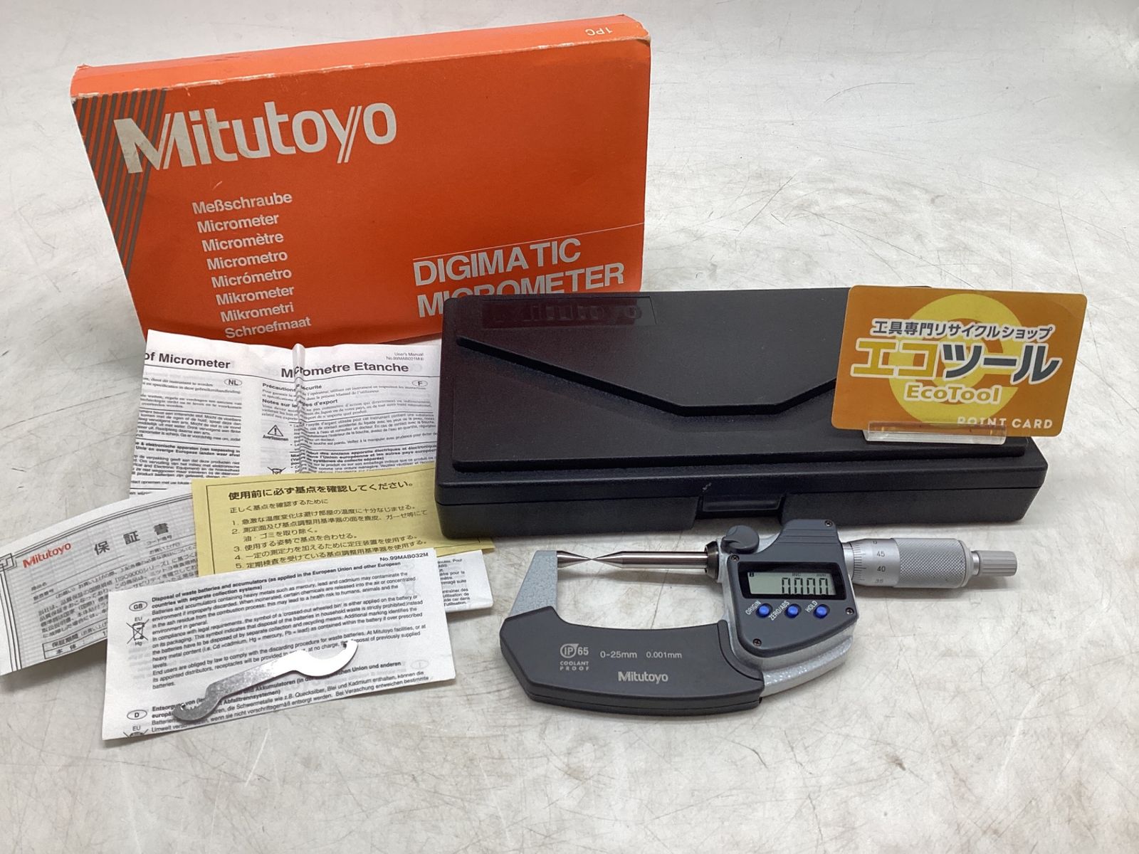 ♥に近い |ミツトヨ 25 MJ 342-261 デジタルポイントマイクロメーター IT_XRQBM 豊田 M 04