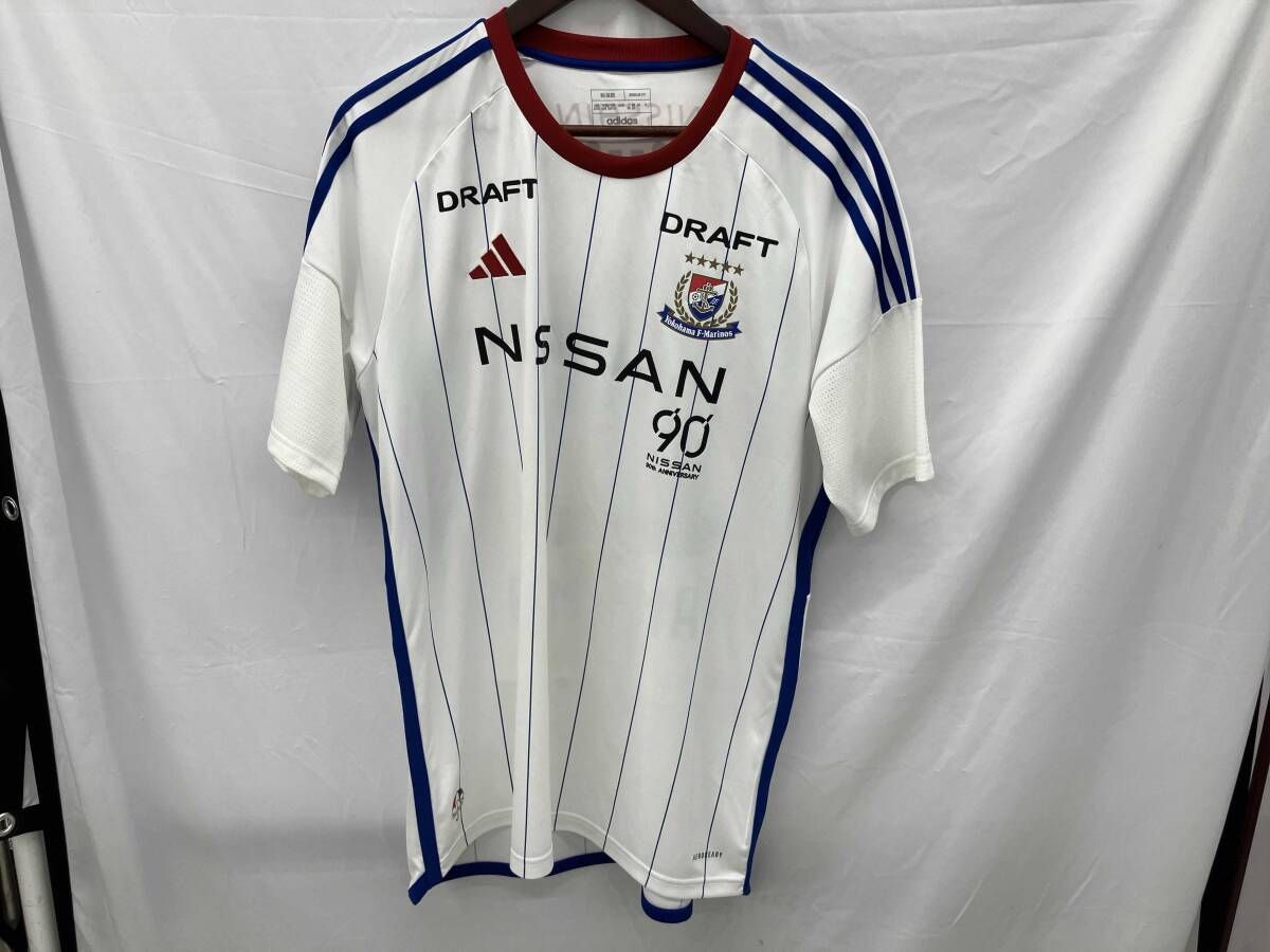 15 上島選手 サッカーユニフォーム 横浜Fマリノス アディダス 2025 2 ndユニフォーム ホワイト サイズ 3 XL