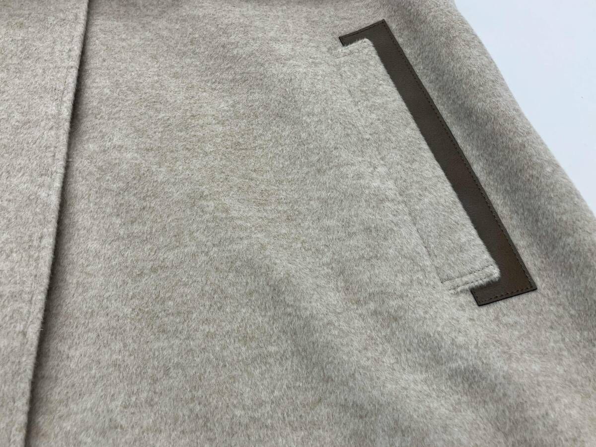 K.T KIYOKO TAKASE アンゴラウールAラインコート キヨコタカセ ファー襟 ベージュ size 15 夏コーデ その他 