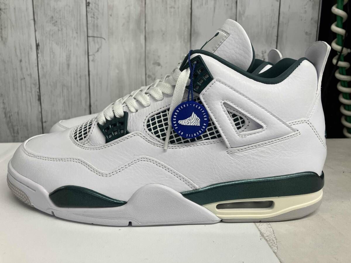 鑑定済み タグ付き NIKE AIR JORDAN 4 RETRO スニーカー エアジョーダン4 レトロ FQ 8138-103 ホワイト グリーン 29 cm