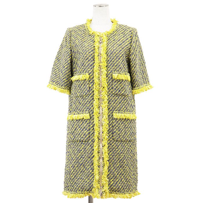 Louis Vuittonルイヴィトン ワンピース ツイード風 極美品】LOUIS VUITTON ルイ・ヴィトン ワンピース ツイード LV ロゴ