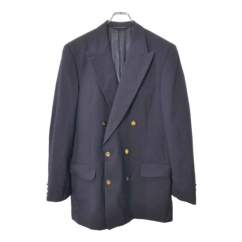 極美品 希少 バーバリーズ 紺ブレ テーラードジャケット ダブル 42(XL) 希少 Burberrys バーバリー 紺ブレ ダブルブレザー 希少】Burberrys