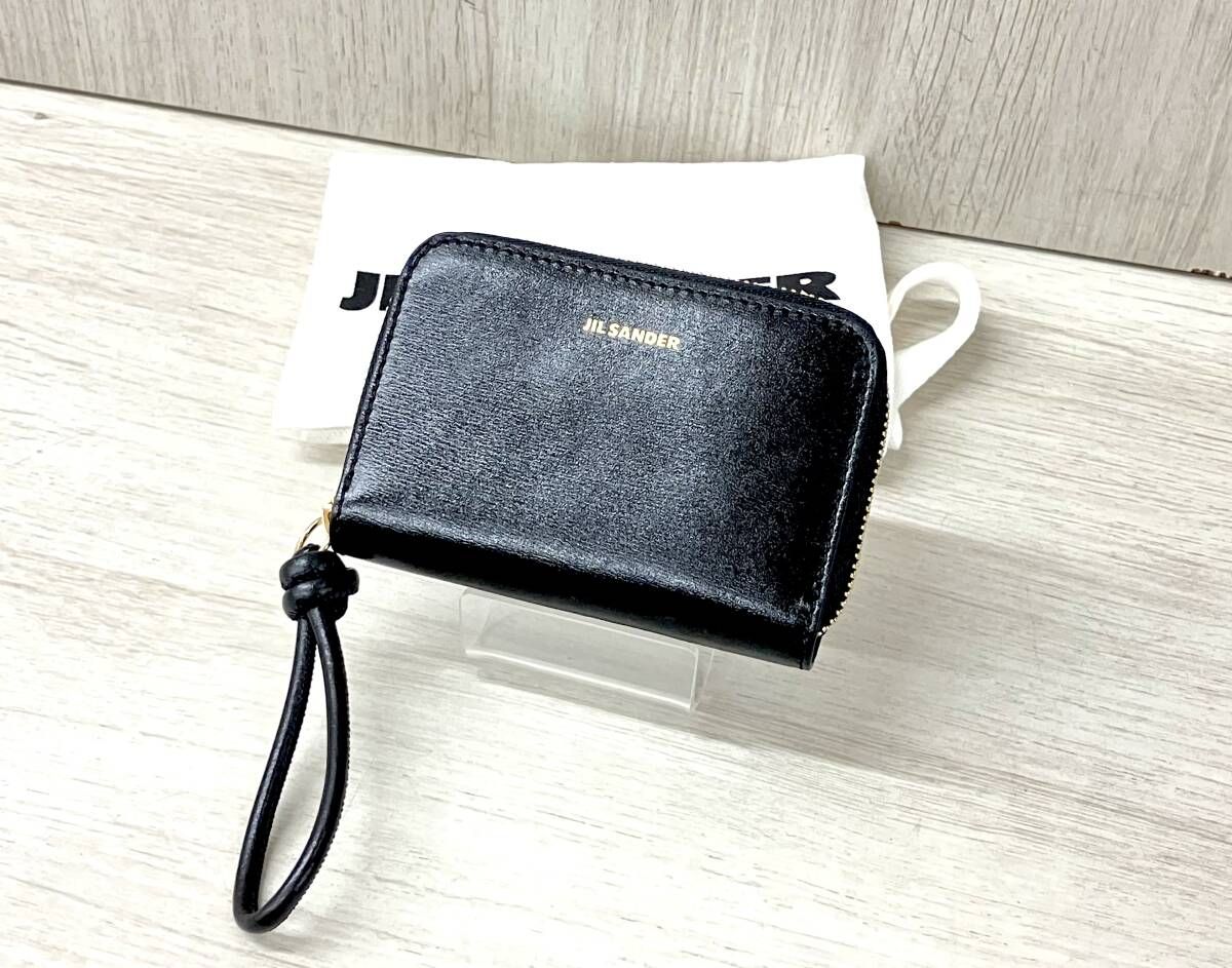 Jil sander|ジルサンダー|コインケース|ZIP AROUND W ALLET SM| -P 4840|ブラック