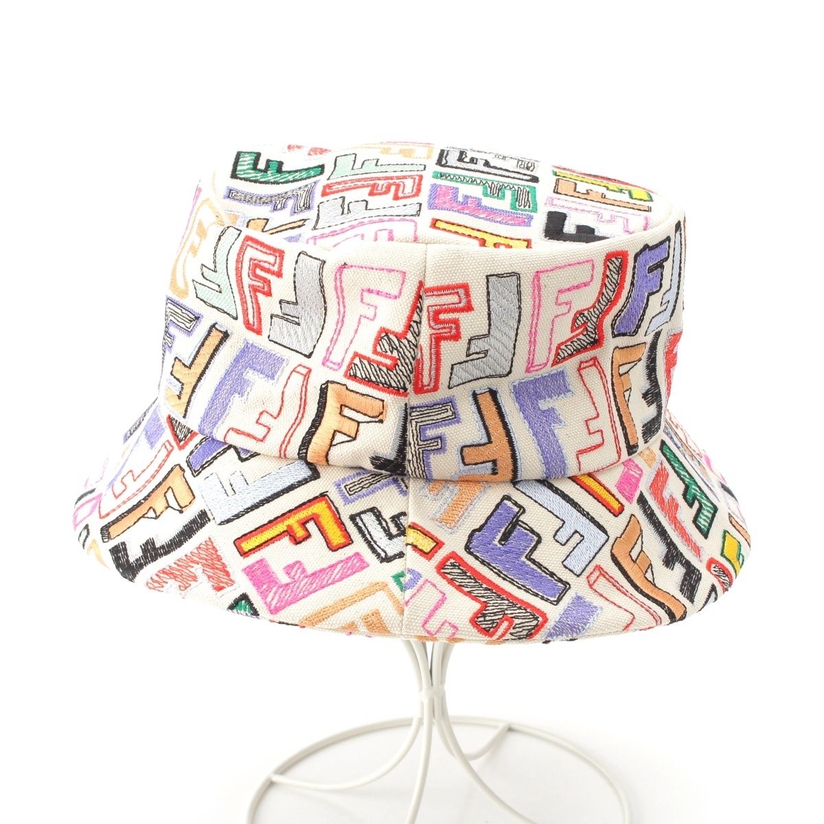 フェンディ コットンキャンバス ズッカ ハット 帽子 バケット FXQ699