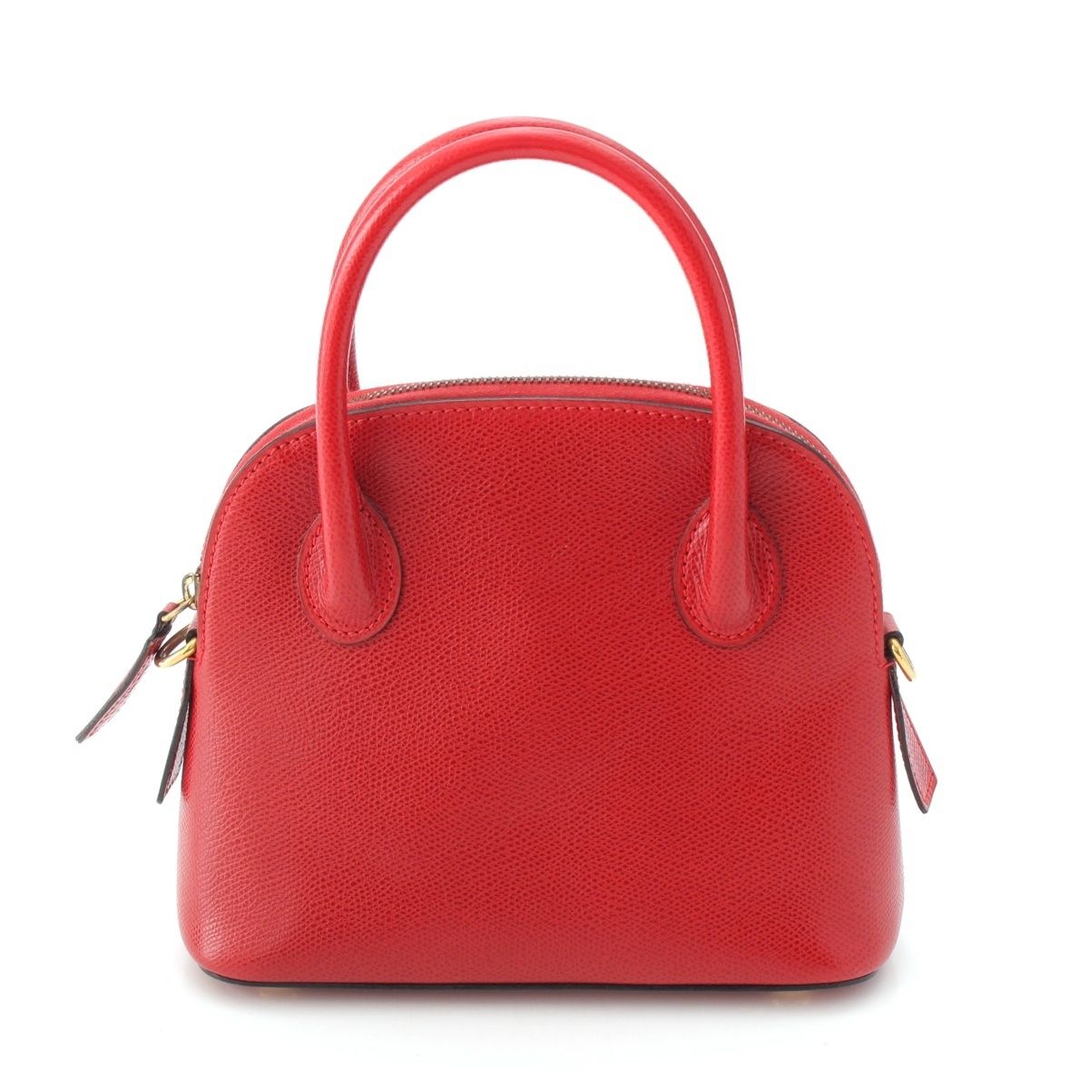 セリーヌ ヴィンテージ レザー ボリード型 2 way ハンドバッグ レッド