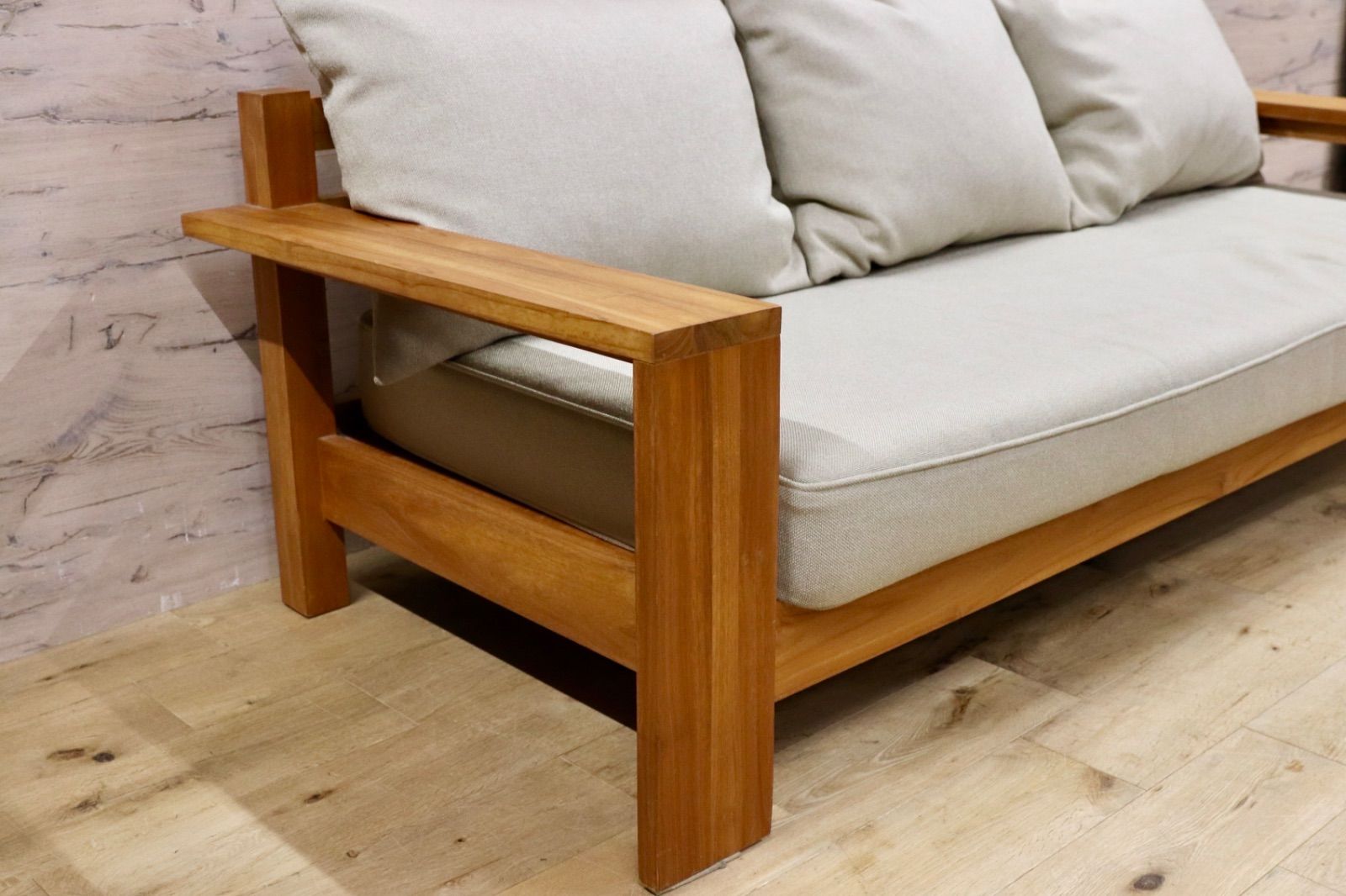 【廃盤品 希少！】unico 3人掛け ソファ BREATH 楽天市場】美品 unicoウニコ BREATHブレス チーク材無垢材 トリプル