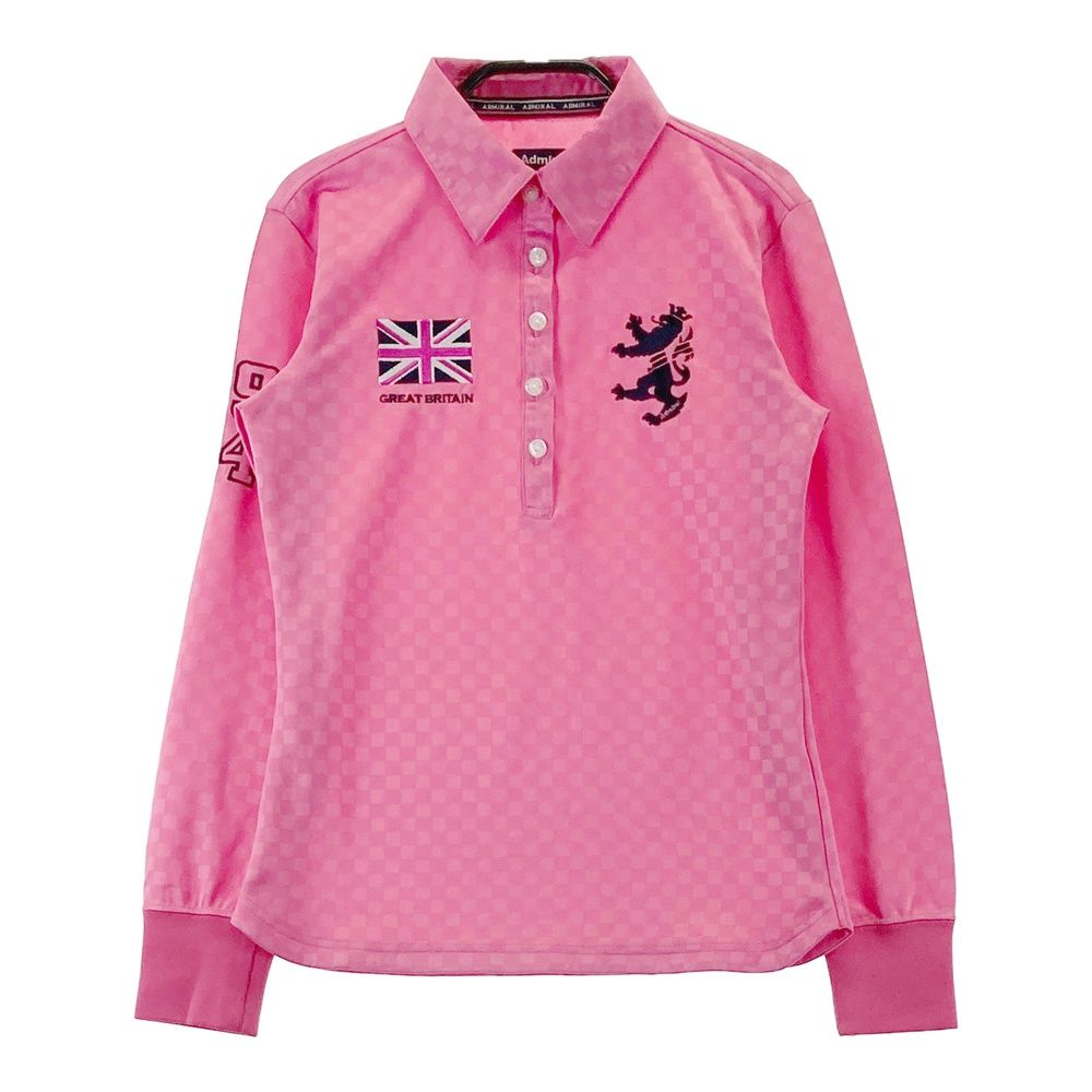 サイズ：S ADMIRAL アドミラル 長袖ポロシャツ ピンク系 [240101605494