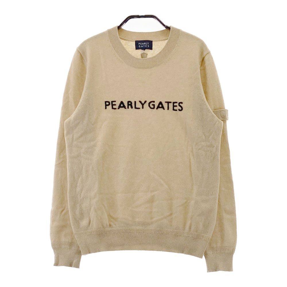 サイズ 1 PEARLY GATES パーリーゲイツ カシミヤニットセーター ベージュ系 ゴルフウェア レディース ストスト