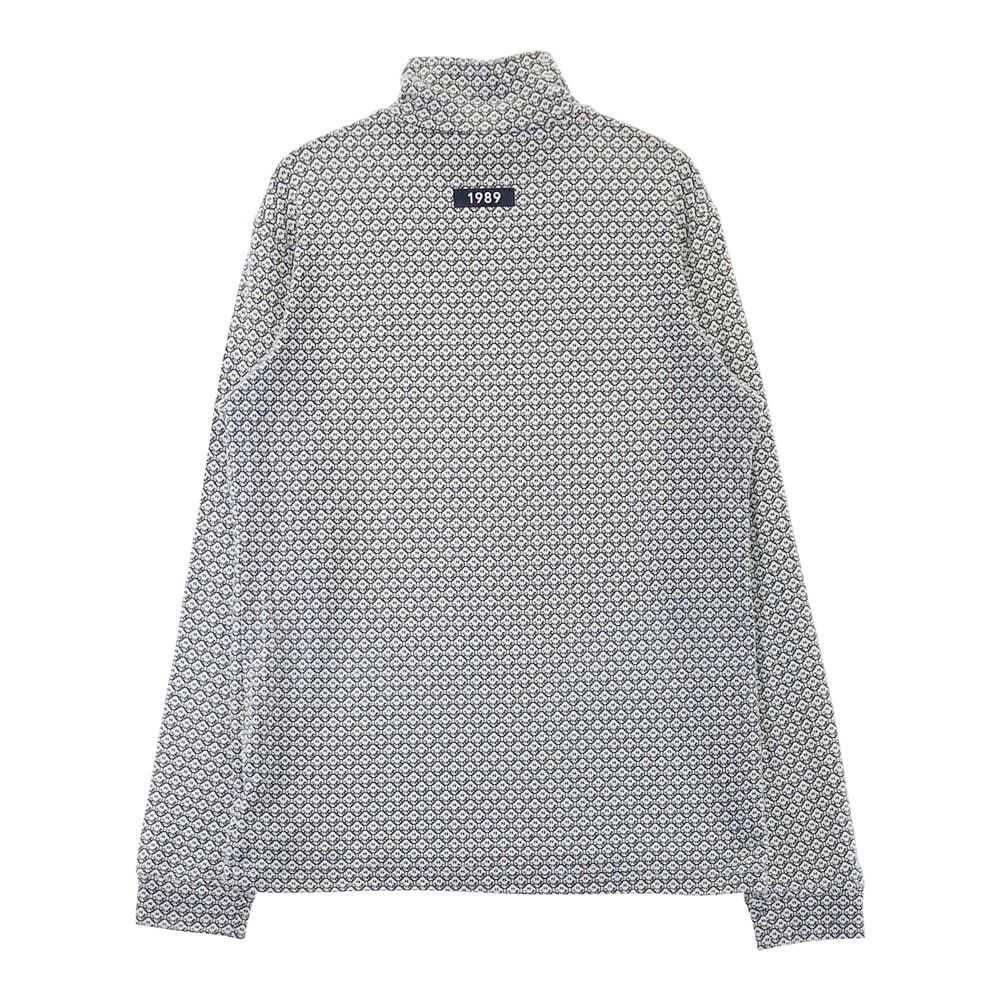 サイズ：1 PEARLY GATES パーリーゲイツ  ハイネック長袖Tシャツ 総柄 ネイビー系 [240101606227] ゴルフウェア レディース ストスト サイズ：1 PEARLY GATES パーリーゲイツ ハイネック長袖Tシャツ 総柄
