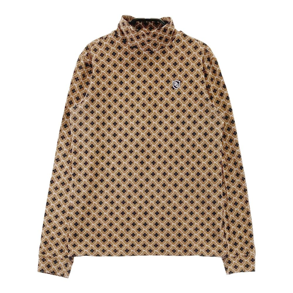 サイズ：1 PEARLY GATES パーリーゲイツ ハイネック長袖Tシャツ 総柄