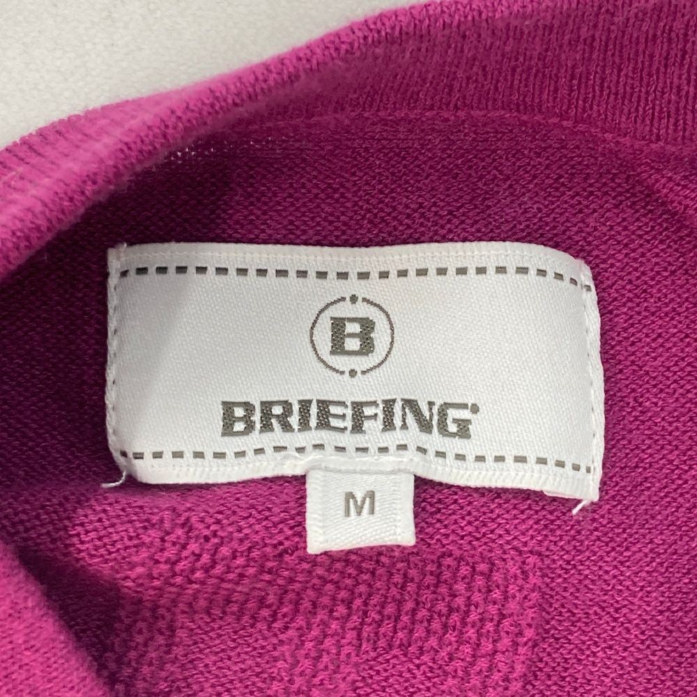 サイズ：M BRIEFING GOLF ブリーフィング ニットセーター パープル系