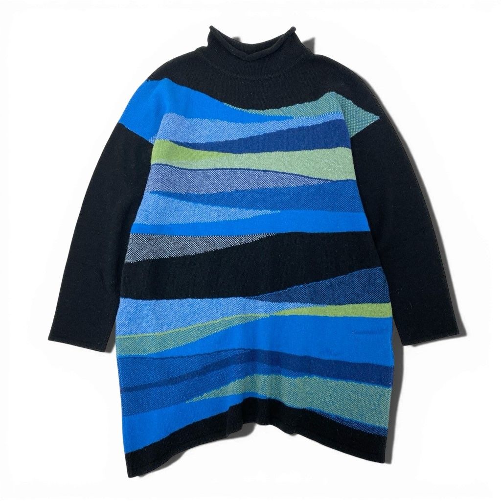 63a12 TOKUKO 1er VOL トクコプルミエヴォル チュニックワンピース ロングスリーブニット ハイネック レディース 女性用 サイズ9 マルチカラーu02t 63a12 TOKUKO 1er VOL トクコプルミエヴォル チュニックワンピース