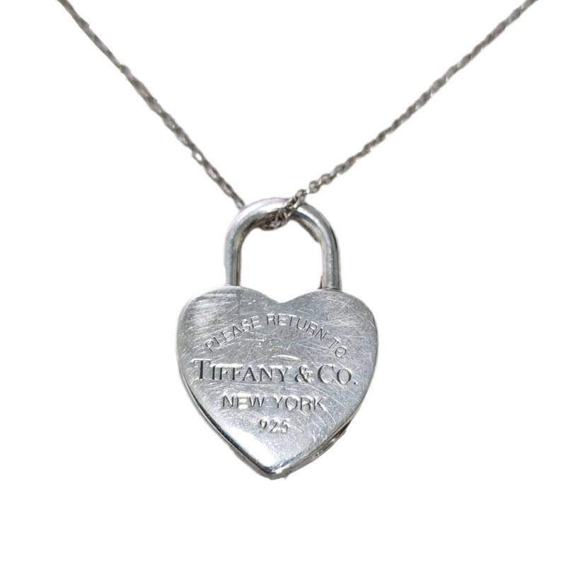 TIFFANY ティファニー ネックレス ターントゥ ハートロック ペンダント AG 925 チェーン 41 cm 9.3 g アクセサリー ジュエリー