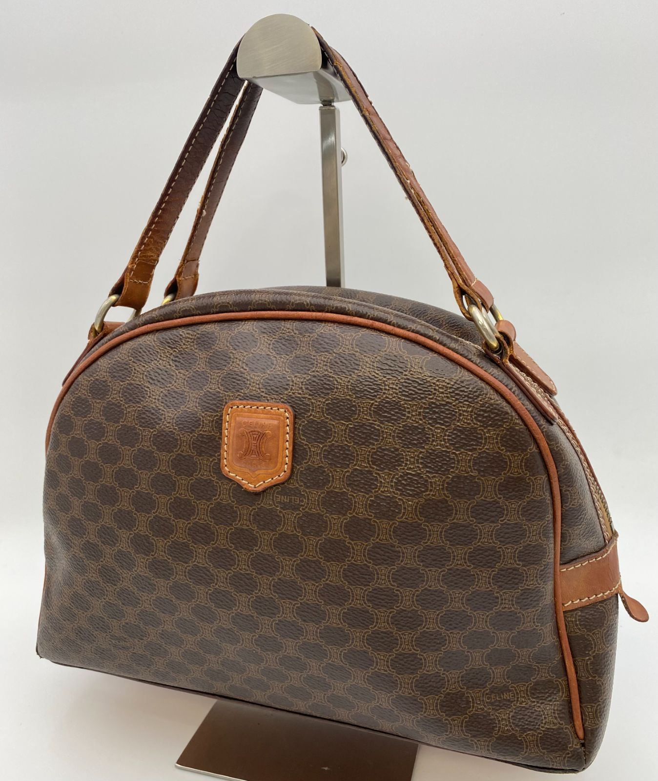 CELINE セリーヌ ハンドバッグ マカダム PVC×レザー 5343 - メルカリ