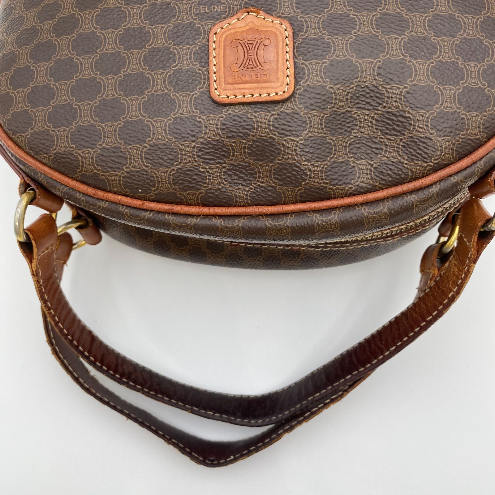 CELINE セリーヌ ハンドバッグ マカダム PVC×レザー 5343 - メルカリ