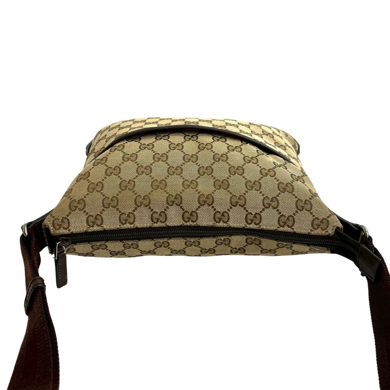極 美品 GUCCI グッチ GG 柄 レザー 本革 GG キャンバス ショルダー 