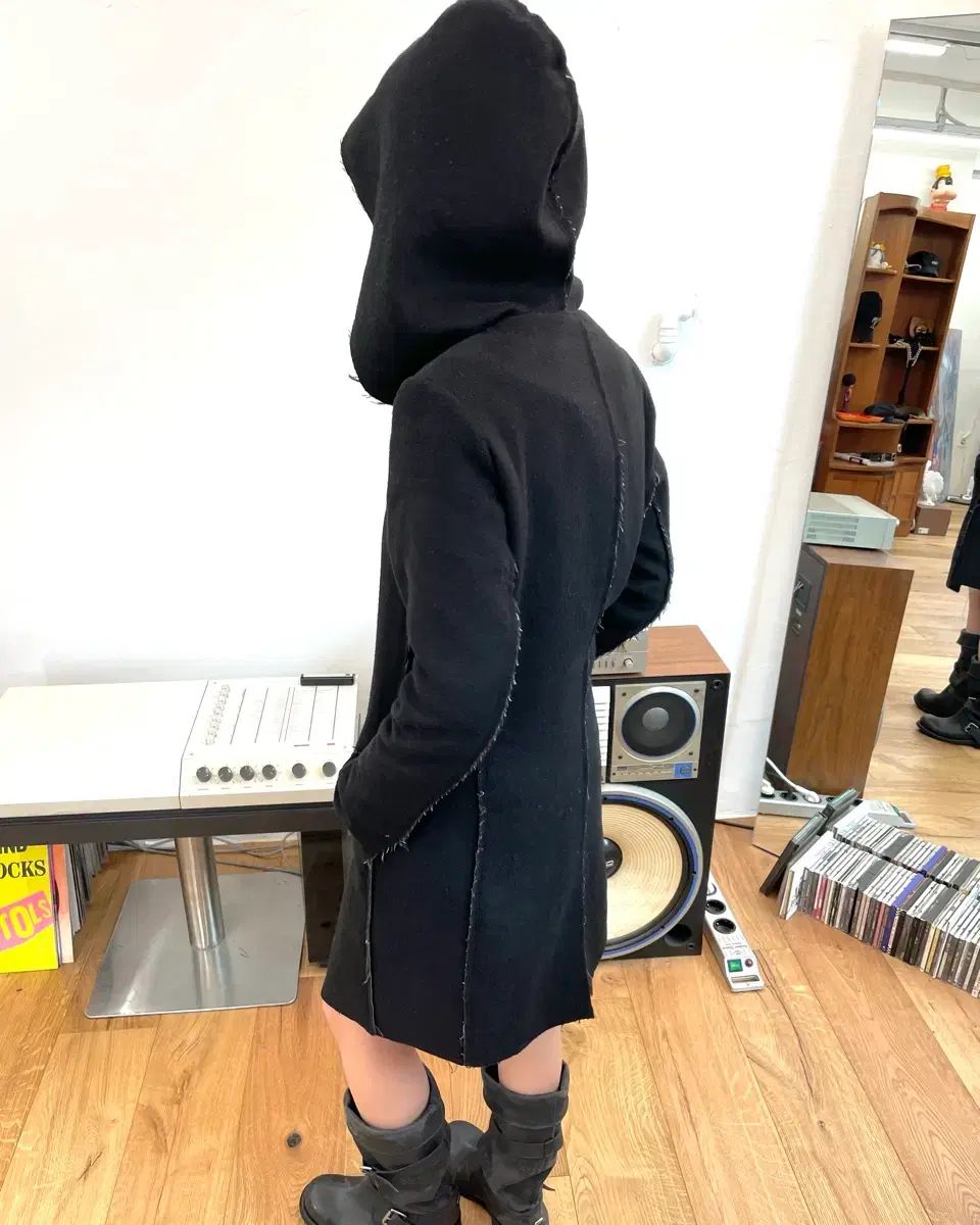 ウール フーデッドコート