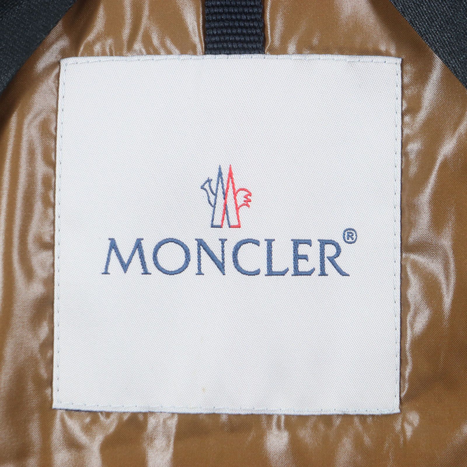 美品▽MONCLER モンクレール 20-21AW ROUBAUD フード・レザーワッペン