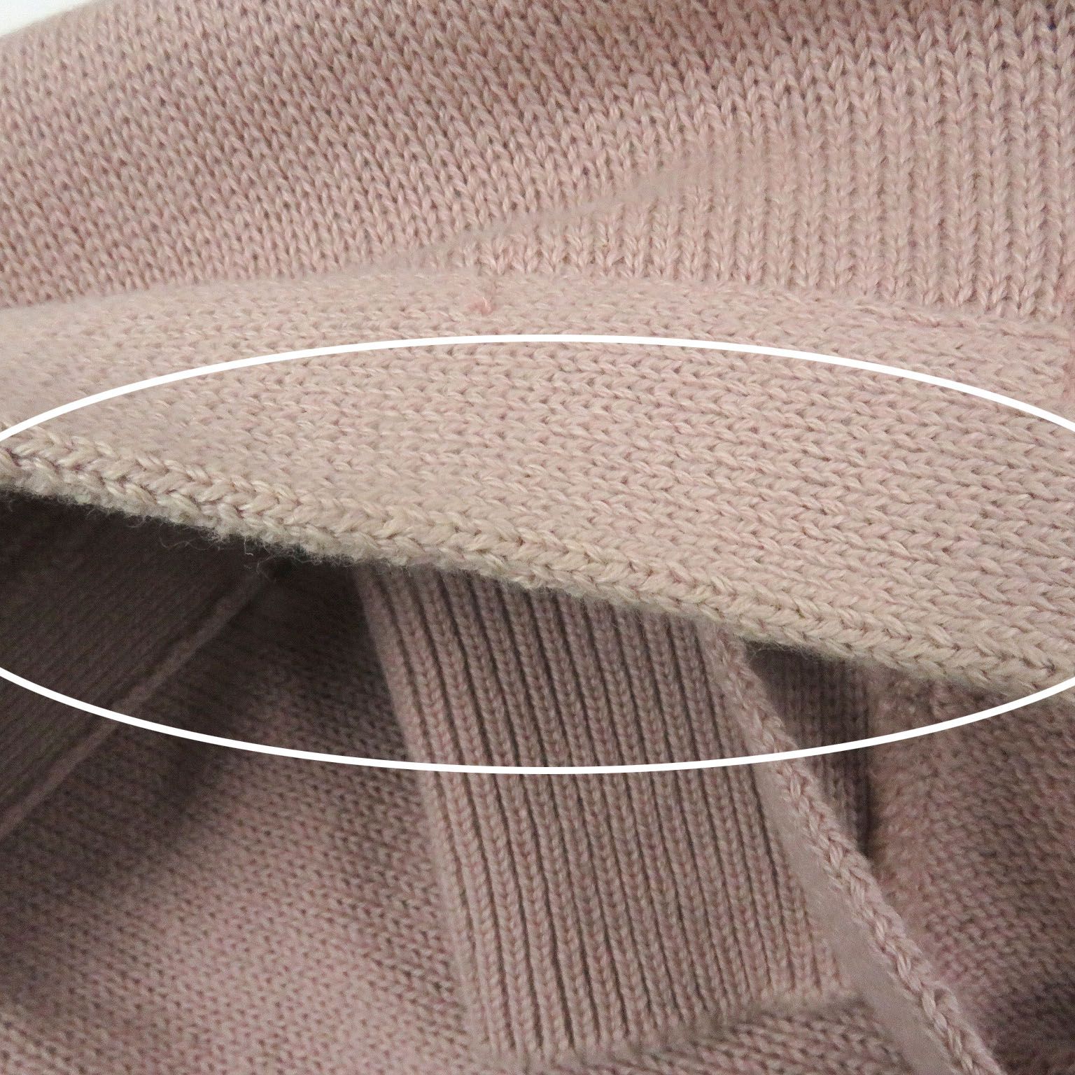 美品□Papas パパス コットン100% ロゴ入り ロングスリーブ セーター