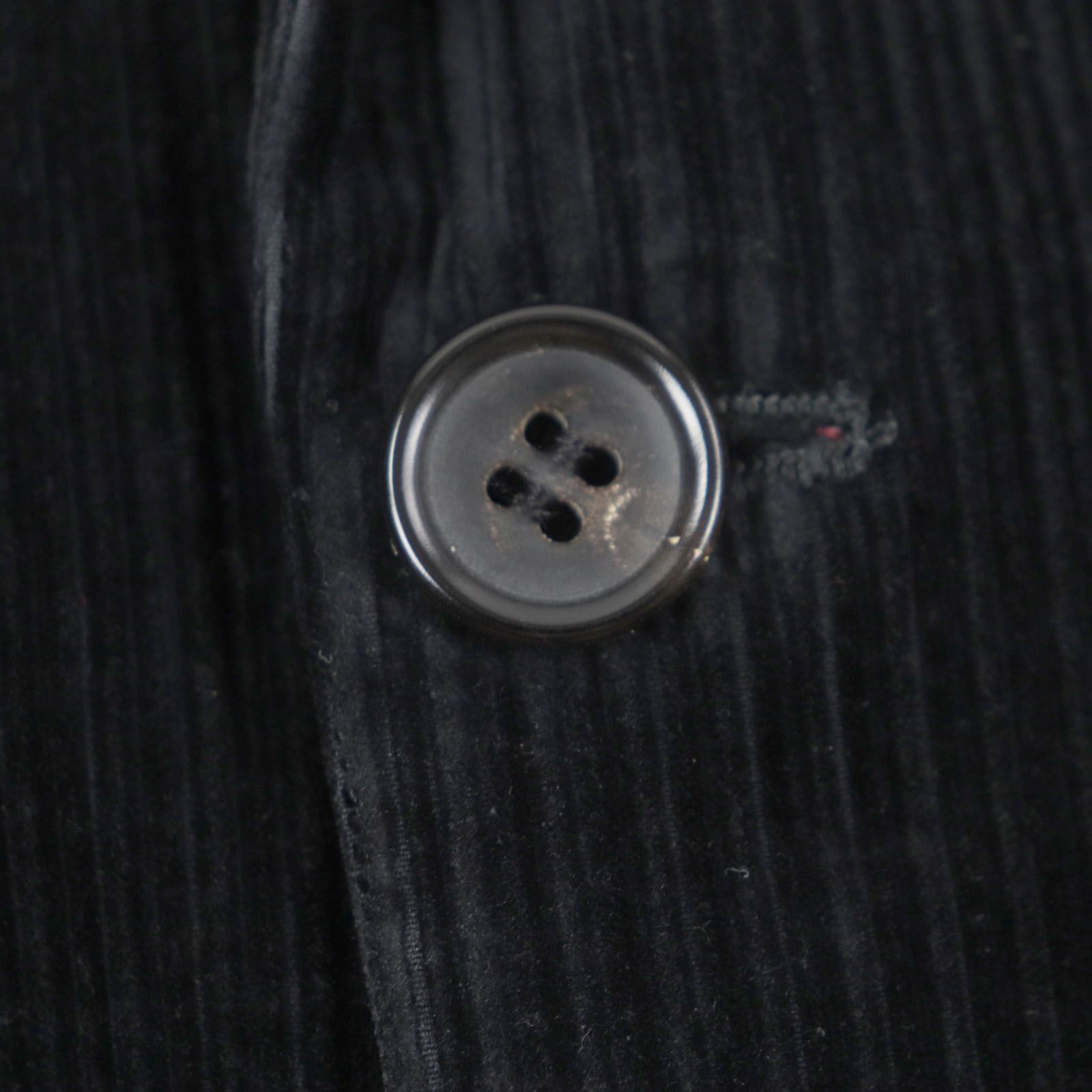 美品▽Papas パパス カシミヤ混 コーデュロイ ロゴ刺繍入り シングル